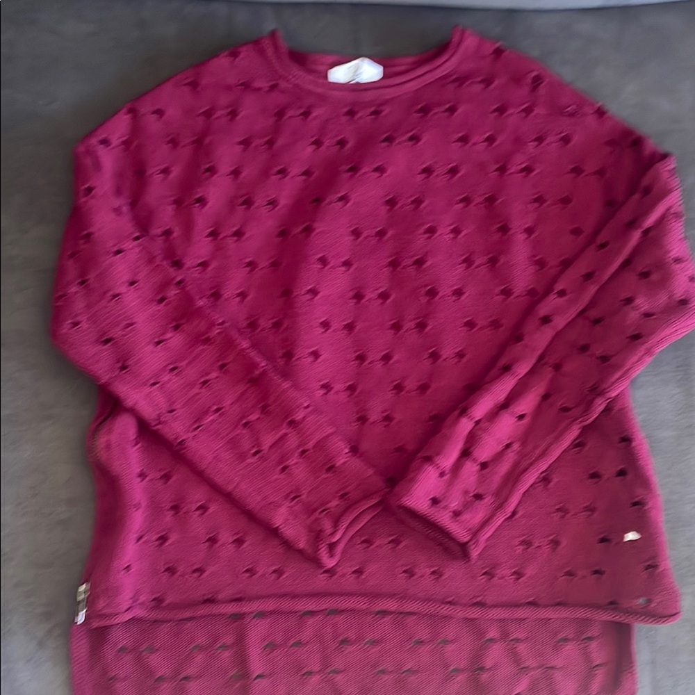 Parker Maroon Knit Top